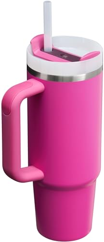 Stanley Quencher H2.0 Tumbler with Handle & Straw 30 oz | Twist On 3-Way Lid | Cupholder Compatible for Travel | Insulated Stainless Steel Cup | BPA-Free | Fuchsia