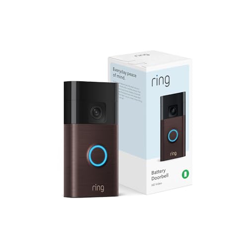 All-new Ring Battery Doorbell, Head-to-Toe Video, Live View with Two-Way Talk, and Motion Detection & Alerts (2024 release), Venetian Bronze