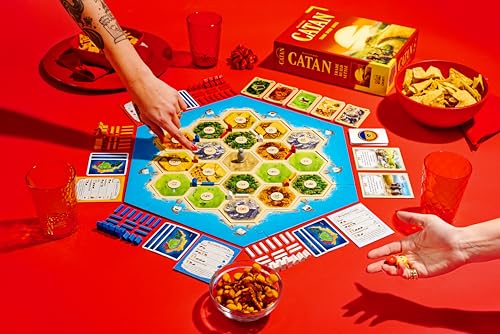 Catan Board Game (Base Game) | Family Board Game | Board Game for Adults and Family | Adventure Board Game | Ages 10+ | for 3 to 4 Players | Average Playtime 60 Minutes | Made by Catan Studio