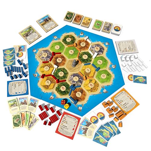 Catan Board Game (Base Game) | Family Board Game | Board Game for Adults and Family | Adventure Board Game | Ages 10+ | for 3 to 4 Players | Average Playtime 60 Minutes | Made by Catan Studio