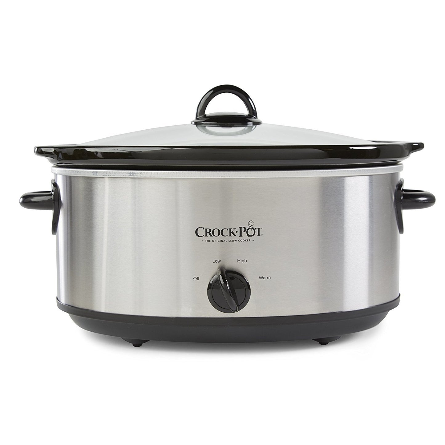 Crock-Pot 7 Quart Oval Manual Slow Cooker, Stainless Steel (SCV700-S-BR), Versatile Cookware for Large Families or Entertaining