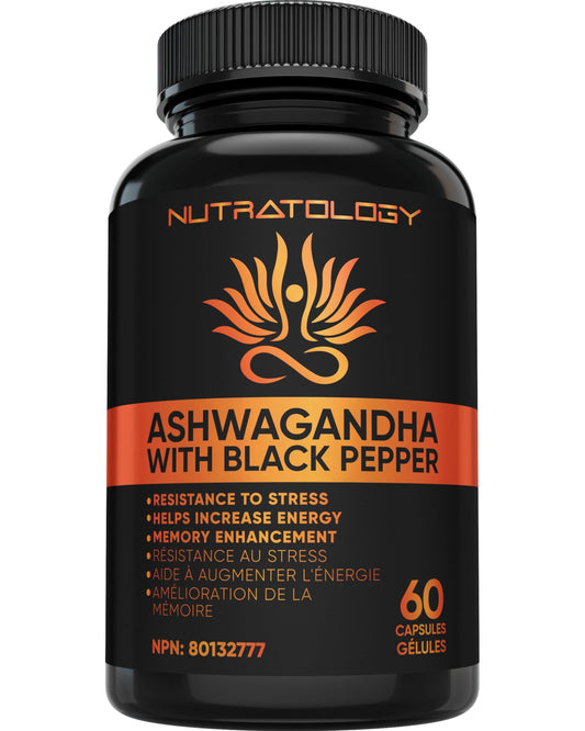 Organic Ashwagandha With Black Pepper For Improved Absorption. Resistant To Stress, Increases Energy Levels & Supports Memory Enhancement - 650MG Ashwagandha Per Capsule - 60 Capsules