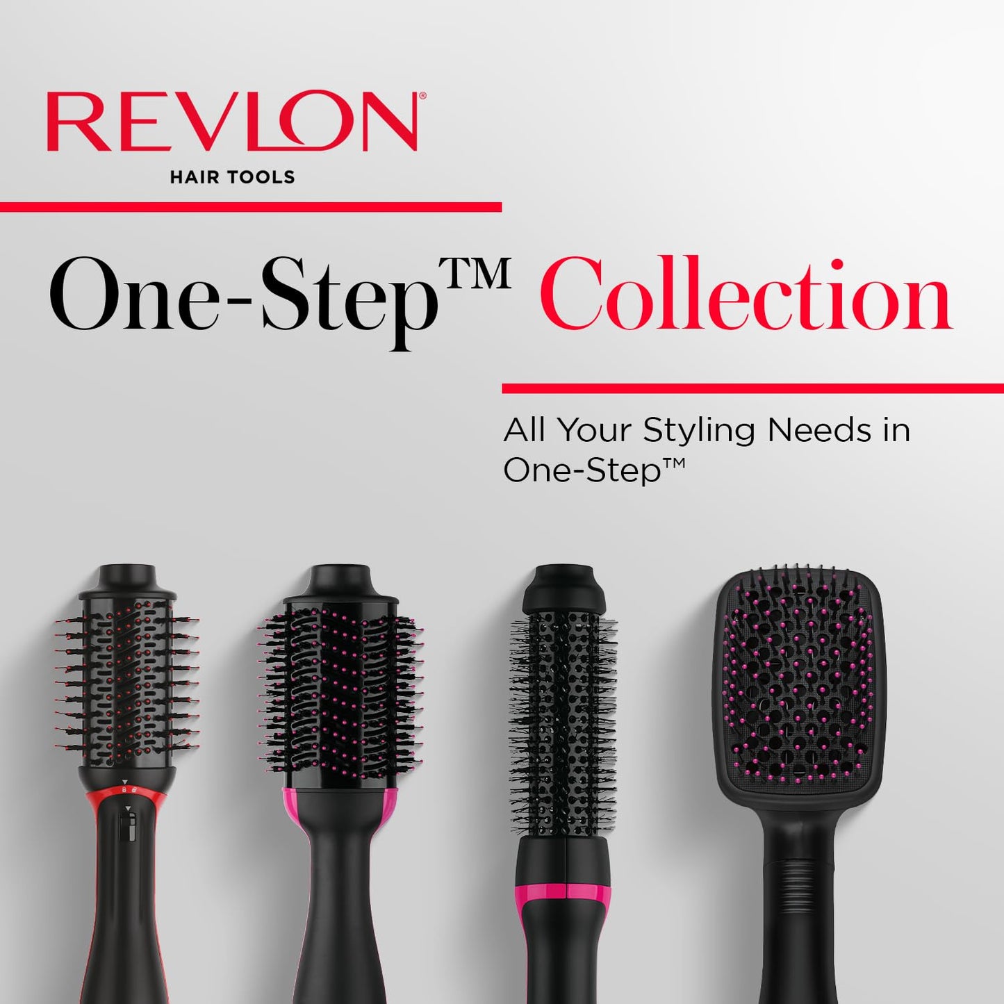 REVLON One-Step Volumizer Hair Dryer and Styler, for Less Frizz, More Shine, and Reduced Heat Damage for Salon Style Round Brush for Blowout, Black (Amazon Exclusive)