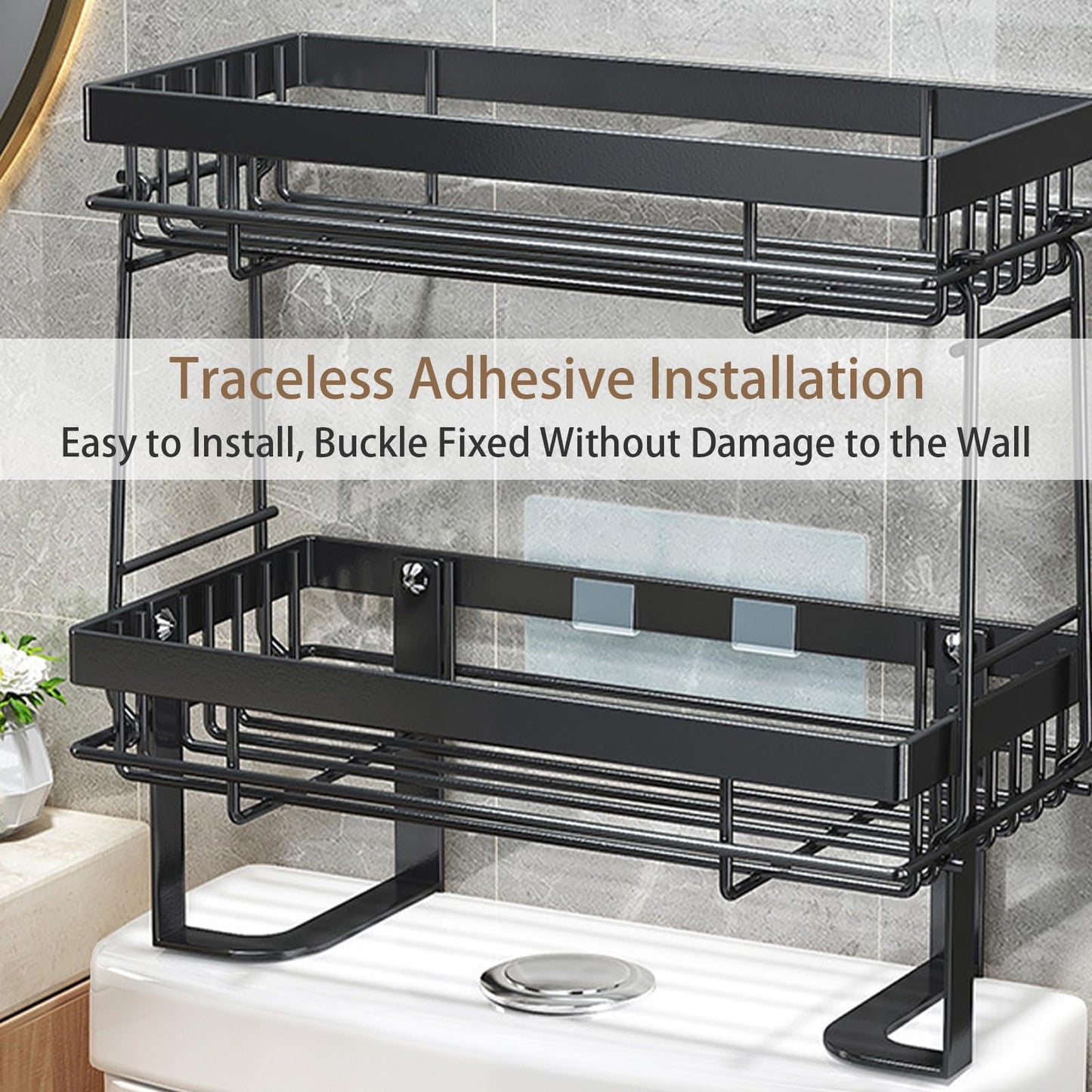 Over The Toilet Storage Shelf, 3 Tier Bathroom Shelf Above Toilet, Bathroom Organizers, Toilet Storage Rack, Multipurpose Storage Organizer for Bathroom, Laundry