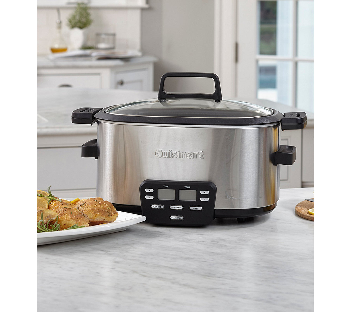 Cuisinart MSC-600 3-In-1 Cook Central 6-Quart Multi-Cooker: Slow Cooker, Brown/Saute, Steamer, Silver